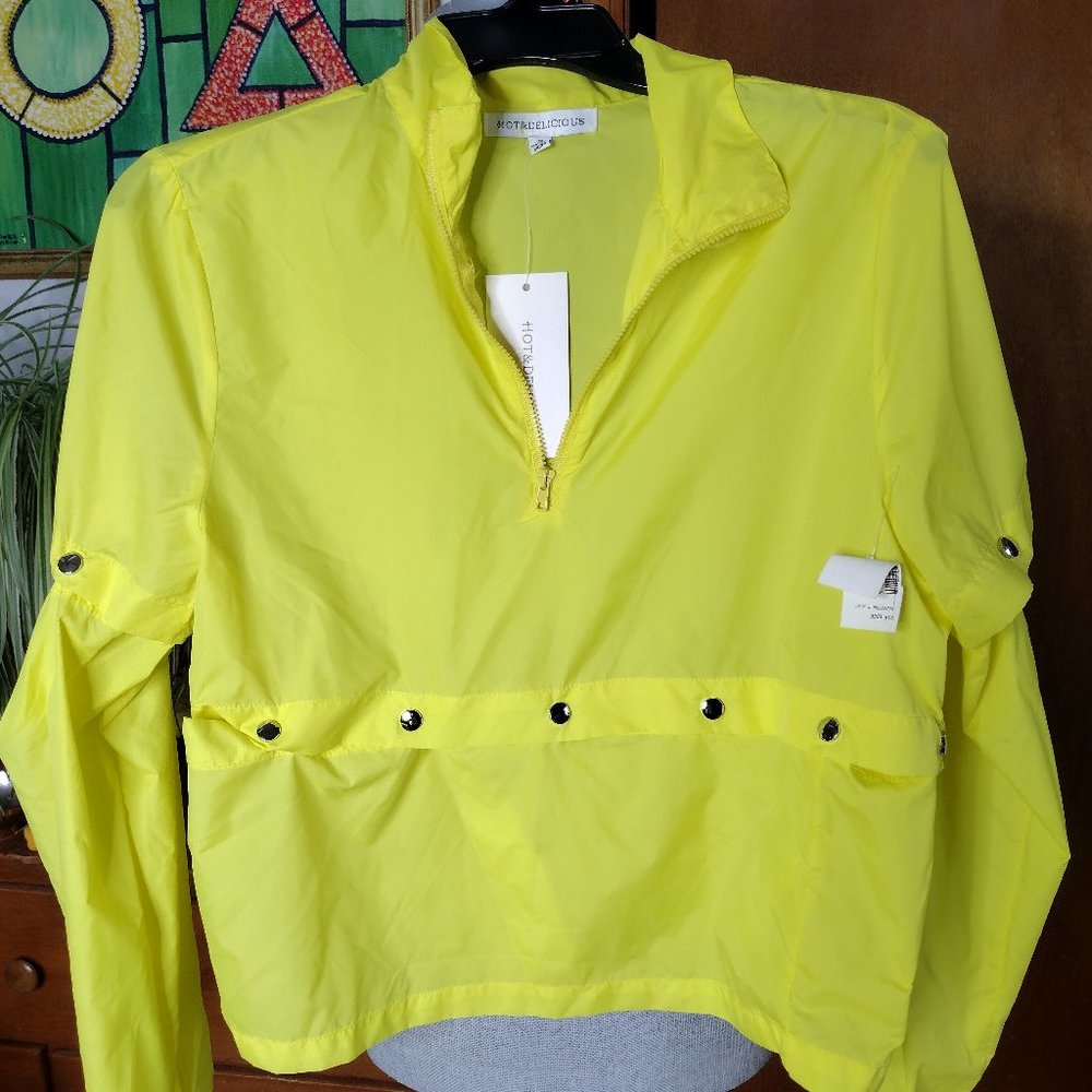 Hot & Delicious Running Track Suit Women's Detachable Yellow NWT Sz S